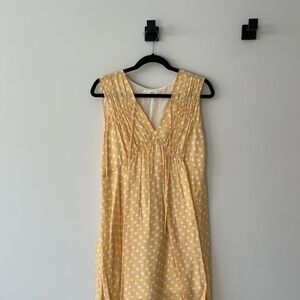 Mango Yellow Polka Dot Sleeveless Dress